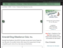 Tablet Screenshot of emeralddogobedience.com